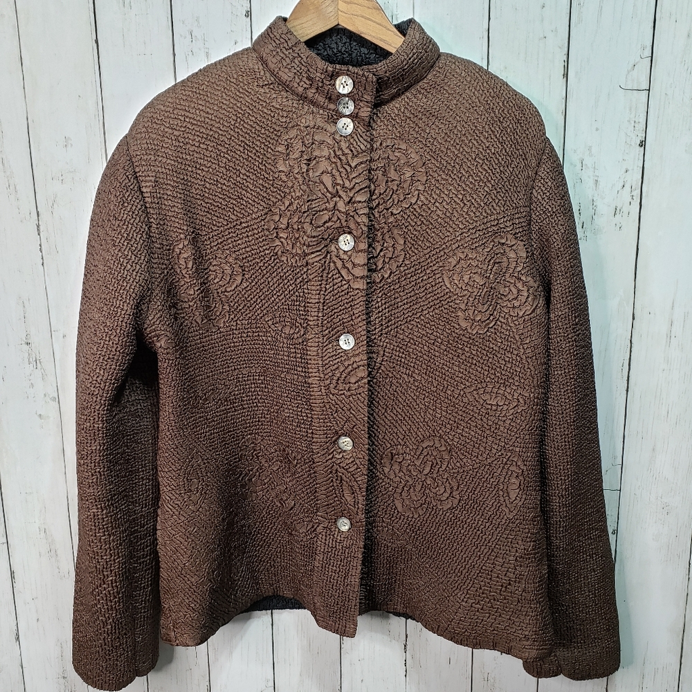 CCC Women's Embossed Puff Style Reversible Jacket